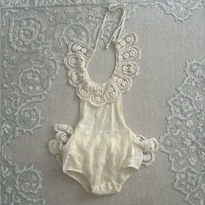 One piece lace halter jumpsuit